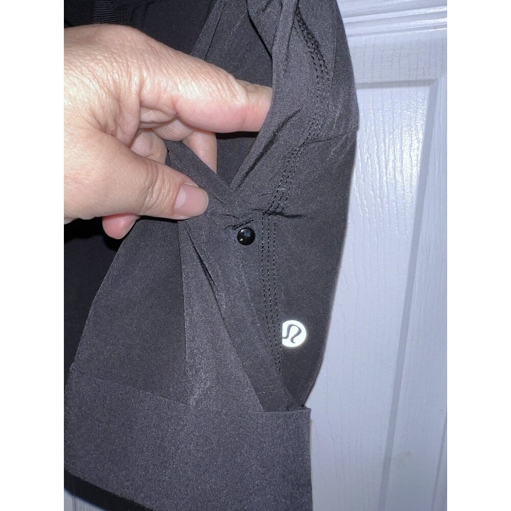 LULULEMON Womens Spring Break Away Shorts Running Drawstring Black Sz 8 - Picture 5 of 9